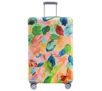Travelkin Luggage Covers For Suitcase Tsa Approved,Suitcase Cover Protector Fit 18-32 Inch Luggage, Coloured Leaves, XL(29-32inch suitcase)
