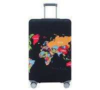 Travelkin Luggage Covers For Suitcase Tsa Approved,Suitcase Cover Protector Fit 18-32 Inch Luggage, Map, XL(29-32inch suitcase)