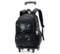 TRAVELKNOT Backpack with Wheels Waterproof School Bag Laptop Travel Rucksack on Wheels Wheeled Backpack Trolley Bag Boys Girls Students Detachable