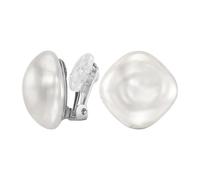 Traveller Ear lip - Ladies - Silver - Baroque Pearl - Ø 16 mm - White - Square - Platinum-plated - 114366