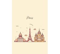 Traveller journal city themed | Paris traveler gift | 6 x 9 inches (A5 Size) | 120 Pages