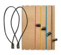 Traveller's Notebook Elastic Bands - 6 Multi Colour Jump Bands for Refillable Travel Journals - Connection Strap Replacements for Standard TN Travellers Leather Journal Insert Refills + Toggle