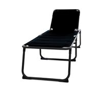 Travellife Barletta lounger Relax Black Camping Chair Sunbed