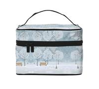 Travelling Birds in The Park On A Snowy Day Cosmetic Bag,Travelling Cosmetic Bag,Cosmetic Toolbox,Cosmetic Organiser