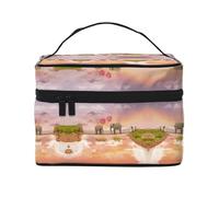 Travelling Elephant On A Bridge Cosmetic Bag,Travelling Cosmetic Bag,Cosmetic Toolbox,Cosmetic Organiser