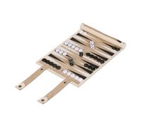 Travelling Game Backgammon Board Accessories Roll-Up Leather Look Play Portable