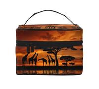 Travelling Giraffe Under The Tree in Africa Cosmetic Bag,Travelling Cosmetic Bag,Cosmetic Toolbox,Cosmetic Organiser