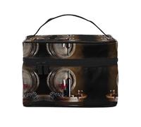 Travelling Red Wine Bottle Glass Cosmetic Bag,Travelling Cosmetic Bag,Cosmetic Toolbox,Cosmetic Organiser