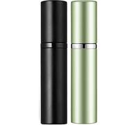 Travelofo Perfume Atomiser Spray Bottle, Mini Perfume Bottles,Travel Perfume Bottle Refillable Spray, 5ml Leaking Proof Perfume Dispenser Atomisers Travel, Luxury Gifts for Women (Black & Green)