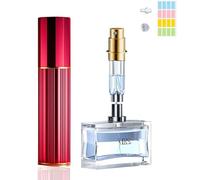 Travelofo Perfume Atomiser Travel Bottle, 10ML Refillable Spray Bottle Easy to Refill Empty Atomiser for Purse, Handbag, Pocket and Luggage (Red)