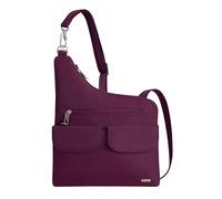 Travelon Anti-Theft Cross-Body Bag, Two Pocket, Burgundy, One Size, Travelon Anti-theft Classic Crossbody Bag