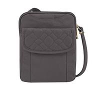 Travelon Anti-Theft Signature Quilted Slim Pouch, Smoke