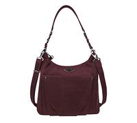 Travelon Double Zip Crossbody Clutch, Wine