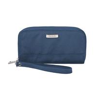 Travelon RFID Blocking Double Zip Wallet, Blue, 7.5 x 4 x 1.25, Travelon RFID Blocking Double Zip Wallet