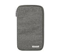 Travelon RFID Blocking Family Passport Zip Wallet, Gray Heather, 4.75 x 8.25 x .5, RFID Blocking Family Passport Zip Wallet
