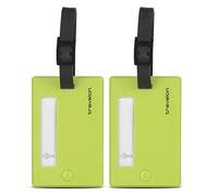 Travelon Set of 2 Luggage Tags, Lime, One Size