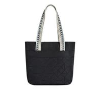 Travelon Unisex-Adult Anti-Theft Boho Tote, Black Solid, One Size