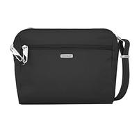 Travelon Women's Classic Convertible Crossbody & Waist Pack, Black, 8 x 7 x 2, Black, 8 x 7 x 2, Travelon Classic Convertible Crossbody & Waist Pack