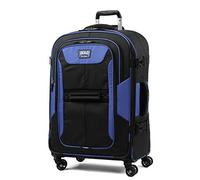 Travelpro Bold-Softside Expandable Luggage with Spinner Wheels, Blue/Black, Checked-Medium 26-Inch, Bold - Softside Expandable Luggage with Spinner Wheels