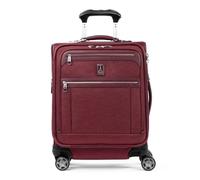 Travelpro Platinum Elite Softside Expandable Carry on Luggage, 8 Wheel Spinner Suitcase, USB Port, Men and Women, International, Bordeaux Red, Carry On 19-Inch