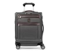 Travelpro Platinum Elite Softside Expandable Carry-On Luggage, 8 Wheel Spinner Suitcase, USB Port, Men and Women, International, Vintage Grey, Carry-On 48 CM