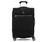 Travelpro Platinum Elite Softside Expandable Spinner Wheel Luggage, Shadow Black, Checked-Medium 25-Inch, Platinum Elite Softside Expandable Spinner Wheel Luggage