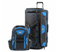Travelpro Unisex-Adult Bold Softside 2pc Set Expandable Rollaboard Upright Luggage/Backpack, Blue, L, Travelpro Unisex-adult Bold Softside 2pc Set Expandable Rollaboard Upright Luggage/Backpack