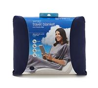 Travelrest 4-in-1 Travel Blanket - Pillow Blanket for Airplanes, Compact, Built in Carry Case, Ultra Plush and Soft for Long Travels, Wearable, Zippered Pocket