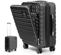 Travely Cabin Suitcase 55x40x23cm - Expandable 20 Inch Suitable for Ryanair - 41-50L Including TSA Lock - Carry on - 10kg Suitcase, Cabin case, Hardshell