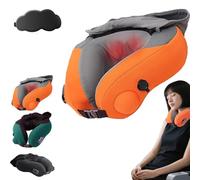 Travelzen Hooded Massage Pillow, Travelzen Neck Pillow - Mimics The Kneading Action of Human Hands, 360° Neck Support, Two-Speed Adjustment, Perfect for Pain Relief at Home, Office, Travel (#A)