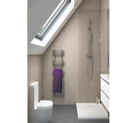 Travertine Gloss Shower Panels 1m x 2400mm x 10mm Easy to Install PVC Made Wet Wall Panels