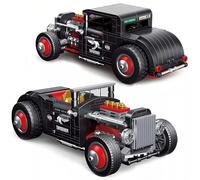 TRavesty Technology Classic Retro Block Set, 452 Pieces Pull-back Vintage Sports Car Building Kit, Collectible Race Car Construction Toy for Adults & Teens