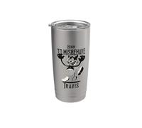 Travis - Cool Boy Name with Cute Devil - Born to Misbehave Stainless Steel Insulated Tumbler