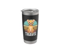 Travis - Cute Boy Name with Cute Lion Stainless Steel Insulated Tumbler