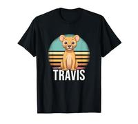 Travis - Cute Boy Name with Cute Lion T-Shirt