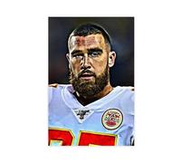 Travis Kelce Kansas City Chiefs Poster Canvas Poster Wall Art Decor Print Picture Paintings for Living Room Bedroom Decoration 16x24inch(40x60cm)