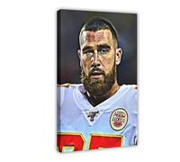 Travis Kelce Kansas City Chiefs Poster Canvas Poster Wall Art Decor Print Picture Paintings for Living Room Bedroom Decoration 20x30inch(50x75cm)