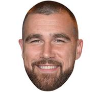 Travis Kelce (Smile) Celebrity Mask, Flat Card Face, Fancy Dress Mask
