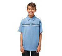Travis Mathews Men's Junior Under A Palm Golf Polo Shirt in Light Blue | Size: Large Travis Mathews Light Blue L