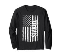 Travis Personal Name American Flag Retro Men Women Funny Long Sleeve T-Shirt
