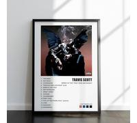 Travis Scott Album Poster - Utopia, Astroworld, Birds in the Trap Sing McKnight - Rap & Hip Hop Music Wall Art Print - A4 or A3 - Framed or Unframed (Birds In The Trap Sing McKnight, A3 Unframed)