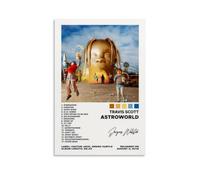 Travis Scott Astroworld Signature Art Canvas - Wall Poster & Print - 24x36inch (60x90cm) - Modern Family Bedroom Decor