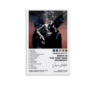 Travis Scott Birds in The Trap Sing McKnightModern Aesthetic Decor Prints for Bedroom Living Room Office with Premium Fade Resistant Canvas24x36inch(60x90cm)Travis Scott Birds in The Trap Sing McKnigh