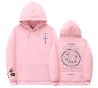 Travis Scott Hoodies Double Sided Logo Print Hoodie Men Women Oversized Hip Hop Style Sweatshirt Y2K Hood Rapper Pullover,XL,Pink