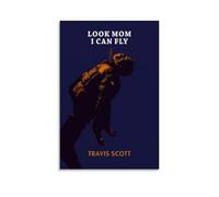 Travis Scott Look Mom I Can FlyWaterproof Posters Wall Art Posters Waterproof Home Printing Moisture-proof Easy to Install And Fade ResistantUnframe-style08x12inch(20x30cm)