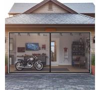 TravLand Magnetic Garage Screen Door - 16x 7 FT | Fiberglass Mesh, Magnetic Closure, Tool-Free Setup | Ideal for Garage, Patio, Home Gym, Pet Areas & More