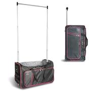 Travolution 23 Inch Garment Rack Duffel with Wheels, Black/Pink, 23 Inch Garment Rack Duffel with Wheels