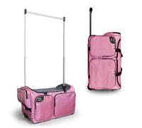 Travolution Dance Bag with Garment Rack, 24 Inch Garment Rack Duffel with Wheels, Newly Designed Garment Rack 28 Inch Duffel with Wheels, Color Options, Glitter Pink 23", Collapsible Garment Rack