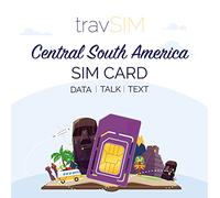 travSIM Central South America SIM Card (UK SIM) for Valid 30 Days - 6GB Mobile Data - Colombia Brazil Nicaragua Panama Costa Rica Peru El Salvador Chile Guatemala Uruguay UK SIM Card