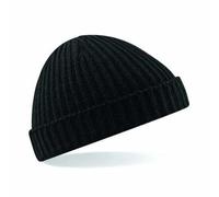 Trawler Beanie Wooly Knitted Fisherman Hat Beechfield Retro Vintage Style Ski Trawler Hats (UK, Alpha, One Size, Black (Pack of 1))